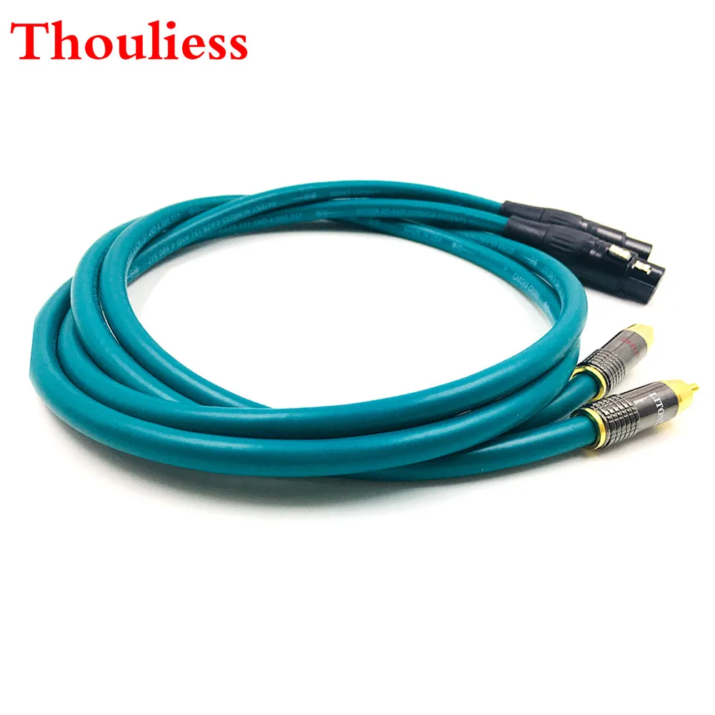 

Thouliess Pair LITON RCA Male to 3pin XLR Feamle Balacned Audio Cable RCA to XLR Interconnect Cable with CARDAS CROSS USA-Cable