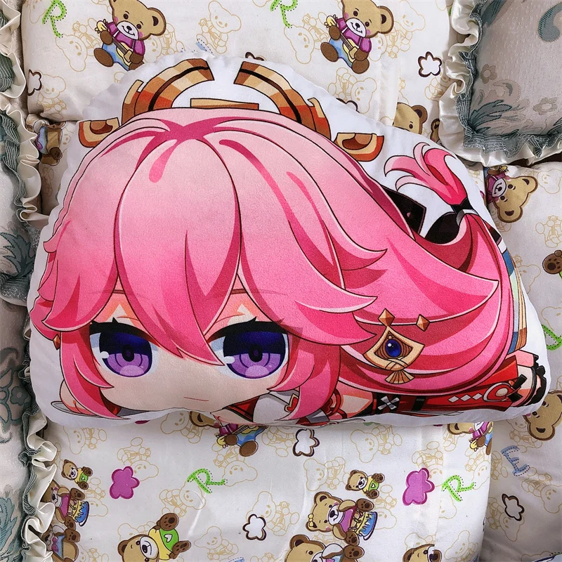 Anime Genshin Impact Yae Guuji Yae Miko Plush Pillow Doll Dakimakura  Kawaii Cartoon Cosplay Accessories