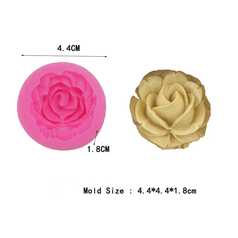 Blooming Rose Silicone Cake Mold 3D Cupcake Jelly Candy Chocolate Decoration Baking Tool Soap Resin Mold Kitchen Accessories
