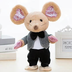 Ratón de peluche electrónico para niños, juguete de música Robot, Control de sonido, interactivo, cantar canciones de animales, regalo de cumpleaños