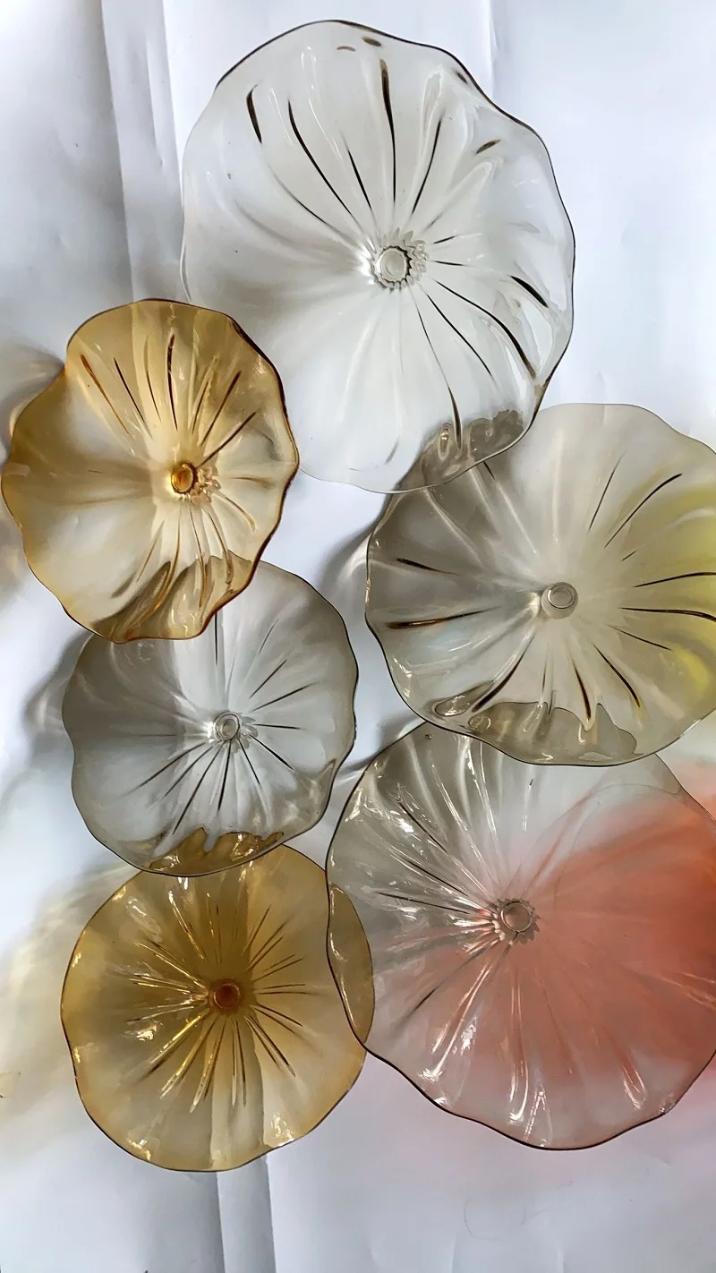 

Hand Blown Glass Hanging Art Creative Glass Wall Plates Hand Blown Glass Hanging Wall Plates