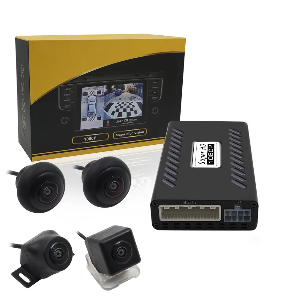 360 Degree Panoramic Reversing Image System Seamless Surround View Digital Video Recorder (2D+720p) Car Cameras