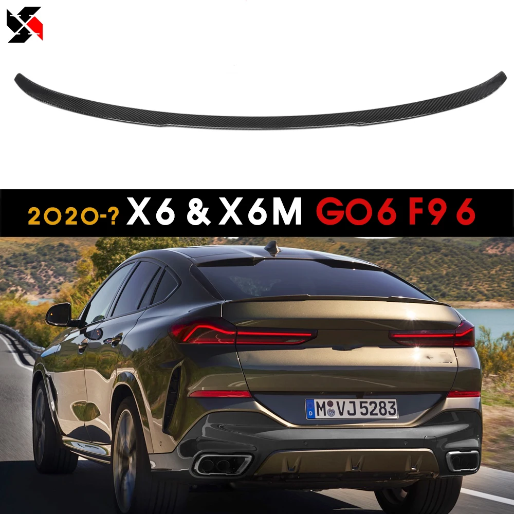 Autoclave Dry Carbon Spoiler Fit For BWM X6 G06 & X6M F96 SUV 2020-Present Rear Trunk Wing Lip Spoilers Auto Styling Rear Boot