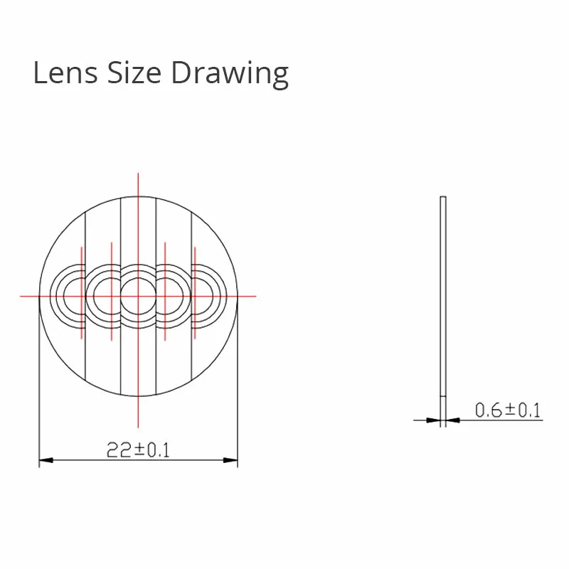 BlHDPE Round Human Body Infrared Sensing Fresnel Lens Focal Length 18mm PIR Lens Housing Pyrolysis Probe Dedicated 10PCS