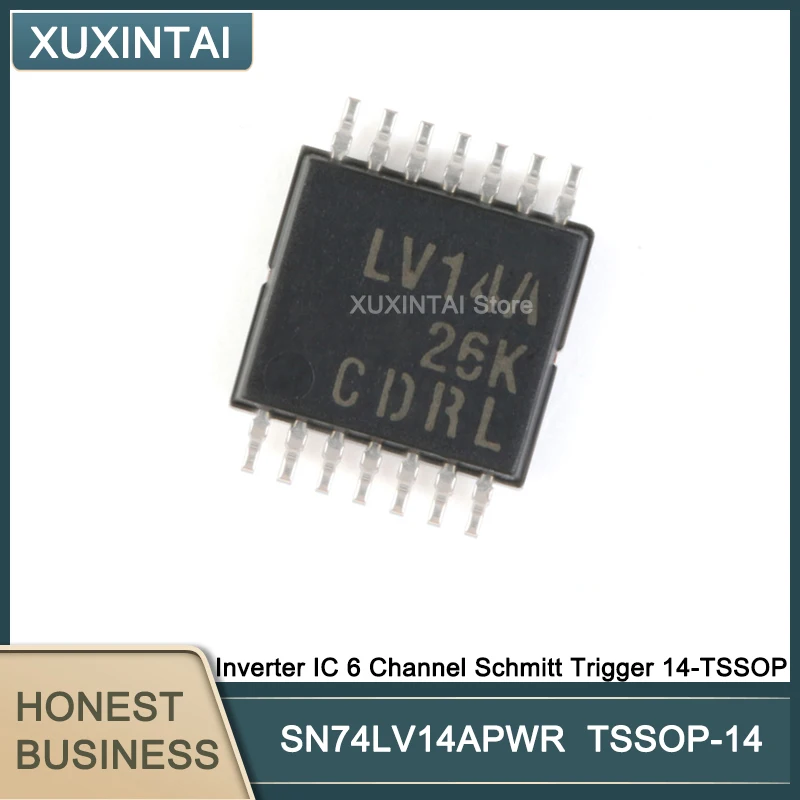 20Pcs/Lot  New Original  SN74LV14APWR SN74LV14 Inverter IC 6 Channel Schmitt Trigger 14-TSSOP