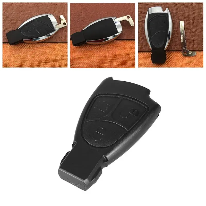 Premium 1pc 3 Buttons Replacement Remote Key Fob Case For Mercedes Benz C E ML Class Alarm Cover Car Key Shell Automobiles Parts