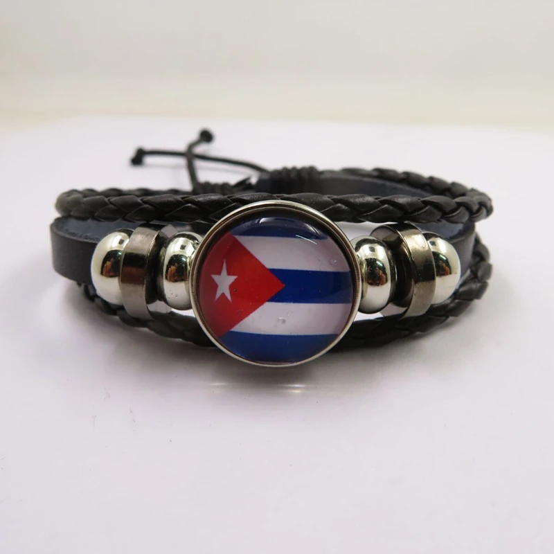 Love Cuba Bracelet Fashion Cuba Flag Glass Bead Bracelets For Women Men Gifts