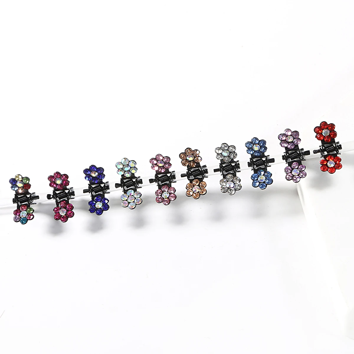 New Fashion Crystal Rhinestone Flower Hair Claw Hairpins Styling Accessories Ornaments Hair Clips Hairgrip for Kids Girls