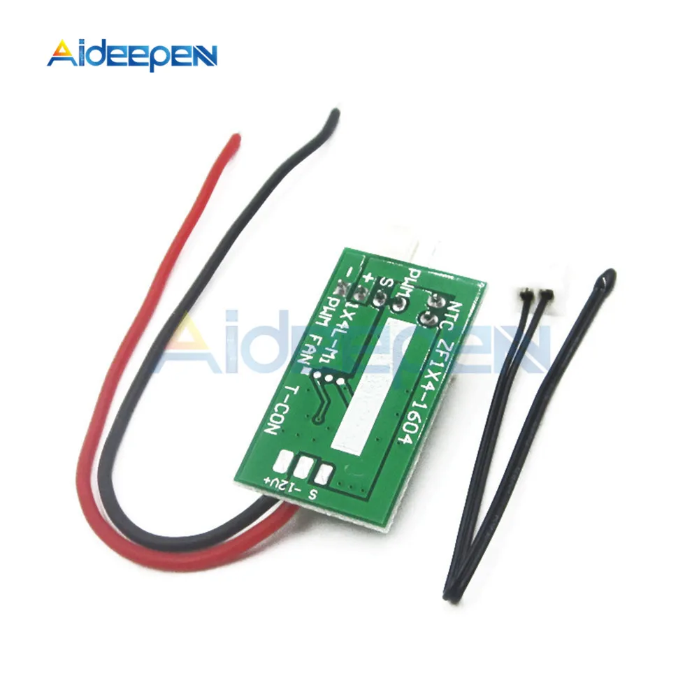 DC 12V PWM Temperature Controller Fan Speed Control Governor Automatic Temp PWM Speed Controller Switch for PC Fan/Alarm STK IC