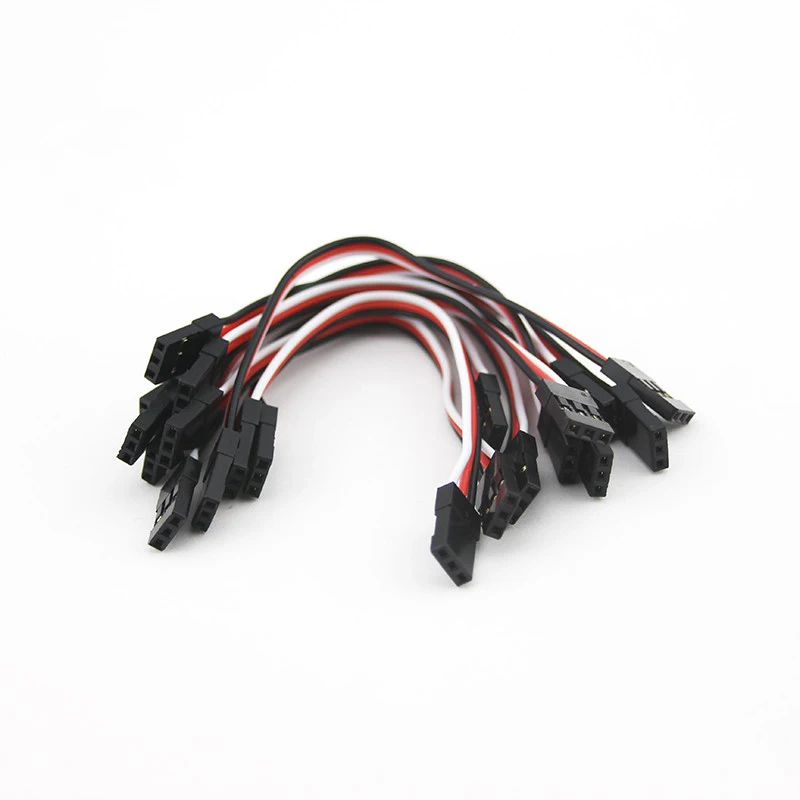 10pcs 100mm/150mm/300mm/500mm RC Servo extension cord Male to Male for JR Plug Servo Extension Lead Wire Cable