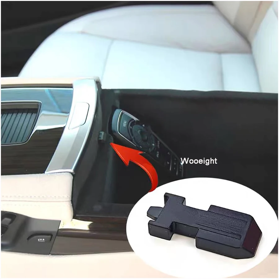 Wooeight Rear Seat Rear Armrest Box Switch Button Lock Buckle Latch Key For BMW 7 Series 730/740/750 2009-2012 2013 2014 2015