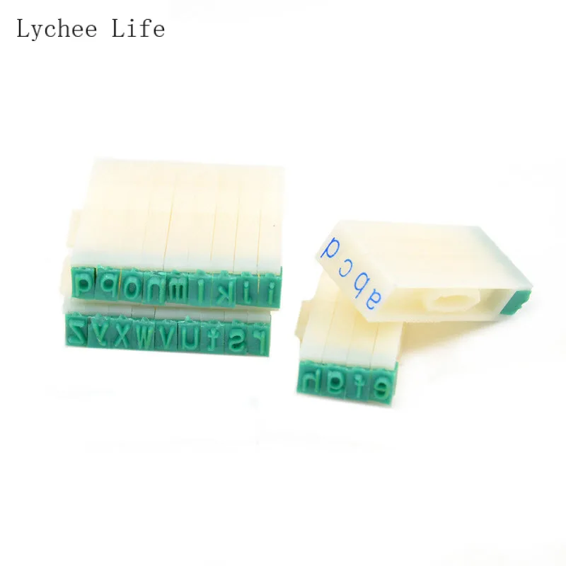 Lychee Life 1Set English Alphabet Letter Stamps For Scrapbooking Plastic Rubber Stamps Diy Handmade Crafts