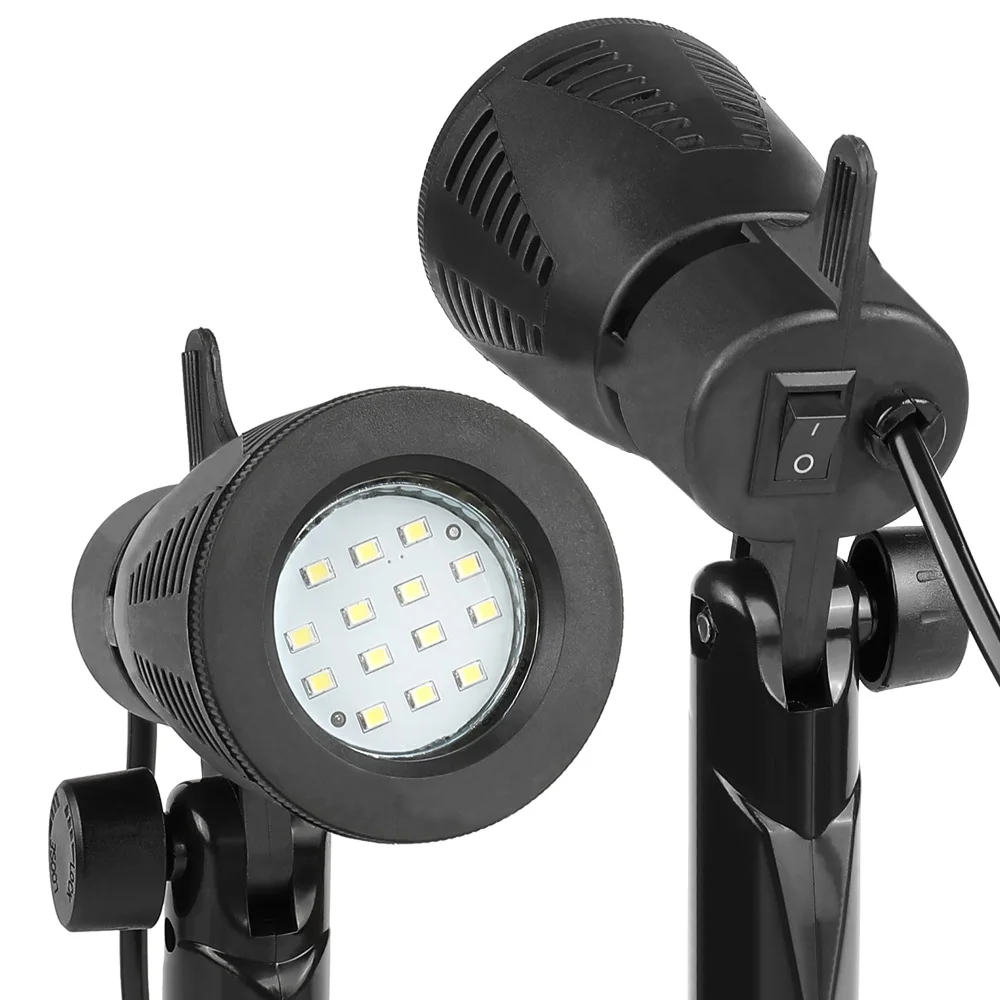 Chụp Ảnh Để Bàn Đèn LED Liên Tục Mini Di Động Lạnh Ấm Chiếu Sáng 3800-5500K Cho Chụp Ảnh Ảnh Video Phòng Thu 2 Chiếc