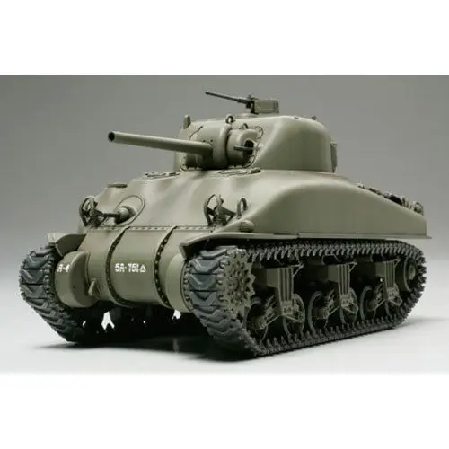 Tamiya 32523 1/48 WWII US Medium Tank M4A1 Sherman Military Hobby Toy Plastic Model Building Assembly Kit Boy Children Gift