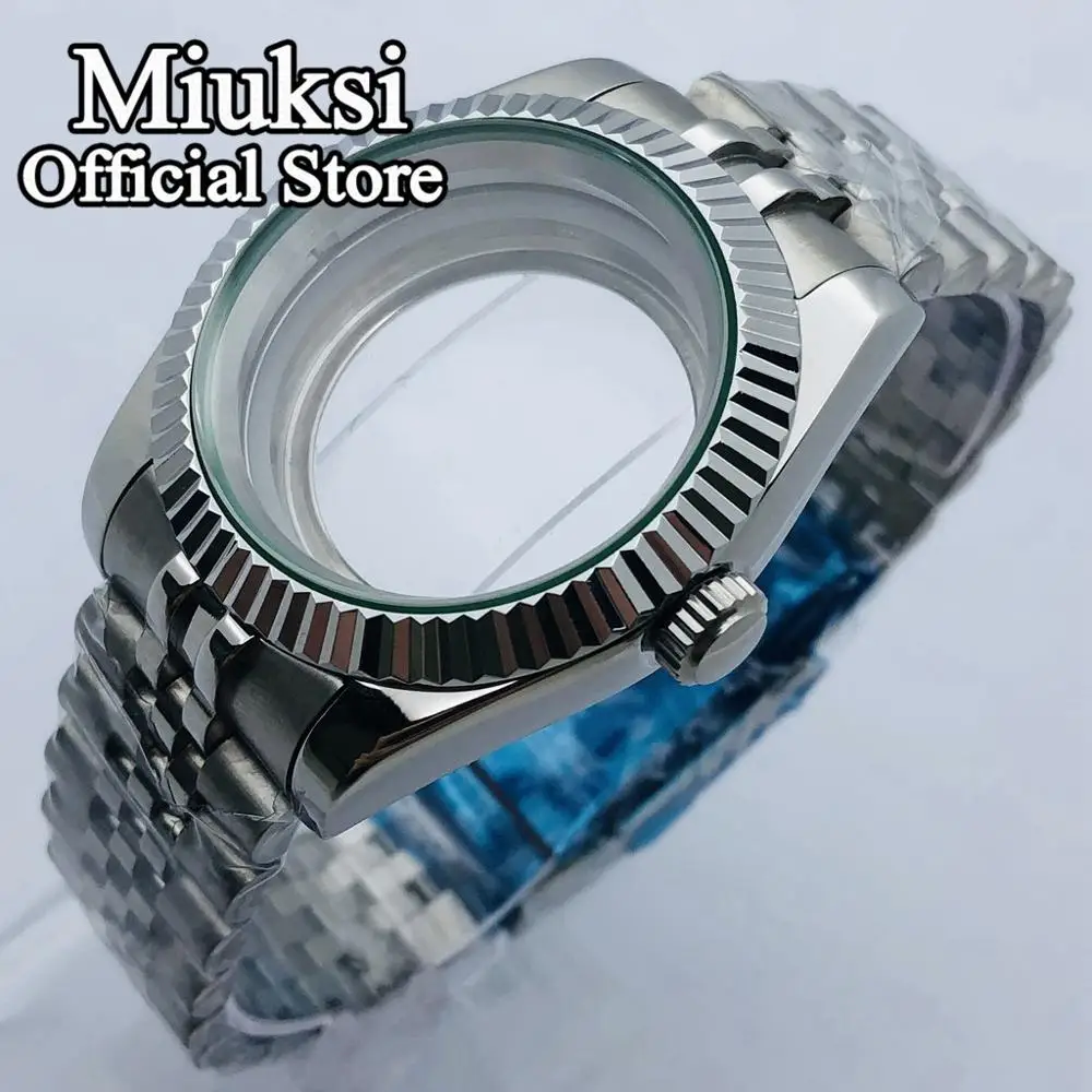 Miuksi 36mm/40mm sapphire glass watch case fit NH35 NH36 ETA2824 2836 Mingzhu DG2813 3804 Miyota 8205 8215 PT5000 movement