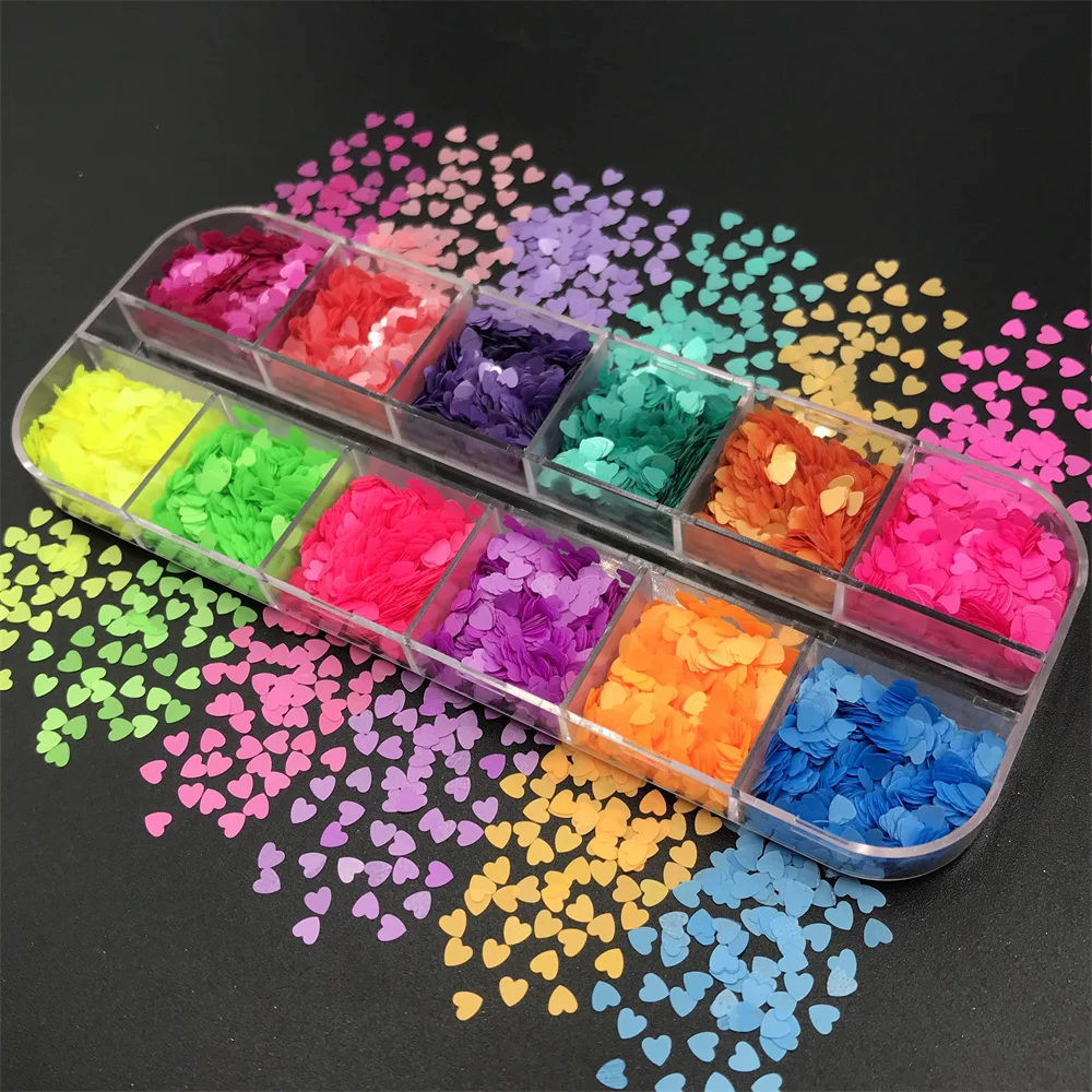 

TCT-152 Heart 3MM Valetines'Day Solvent Resistant Glitter Nail Art Nail Gel Makeup Manual DIY Crafts Decoration