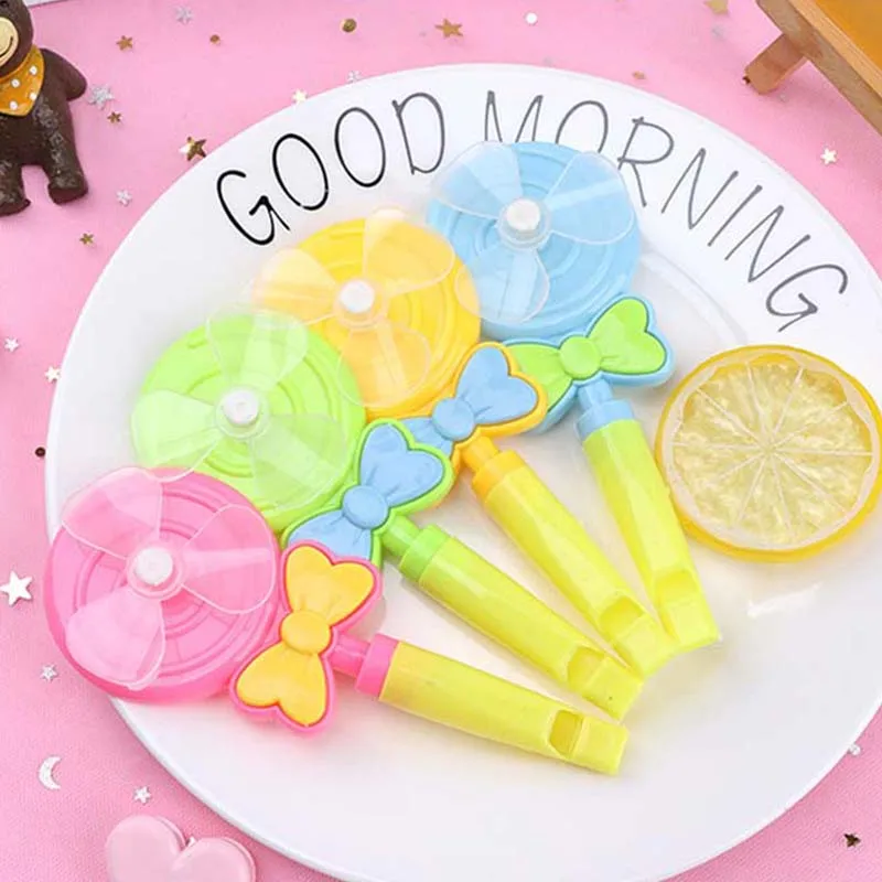 1 Cái Bé Trẻ Em Cối Xay Gió Đồ Chơi Lollipop Hình Nhỏ Cối Xay Gió Còi Phát Triển Ngoài Trời Tay Cầm Đồ Chơi Thổi Pinwheel Gió Spinner