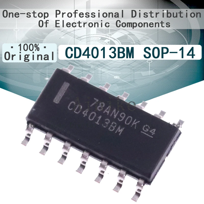 

10/Pcs New Original CD4013 CD4013BM SOP-14 Logic-dual D flip-flop IC chip SOIC-14