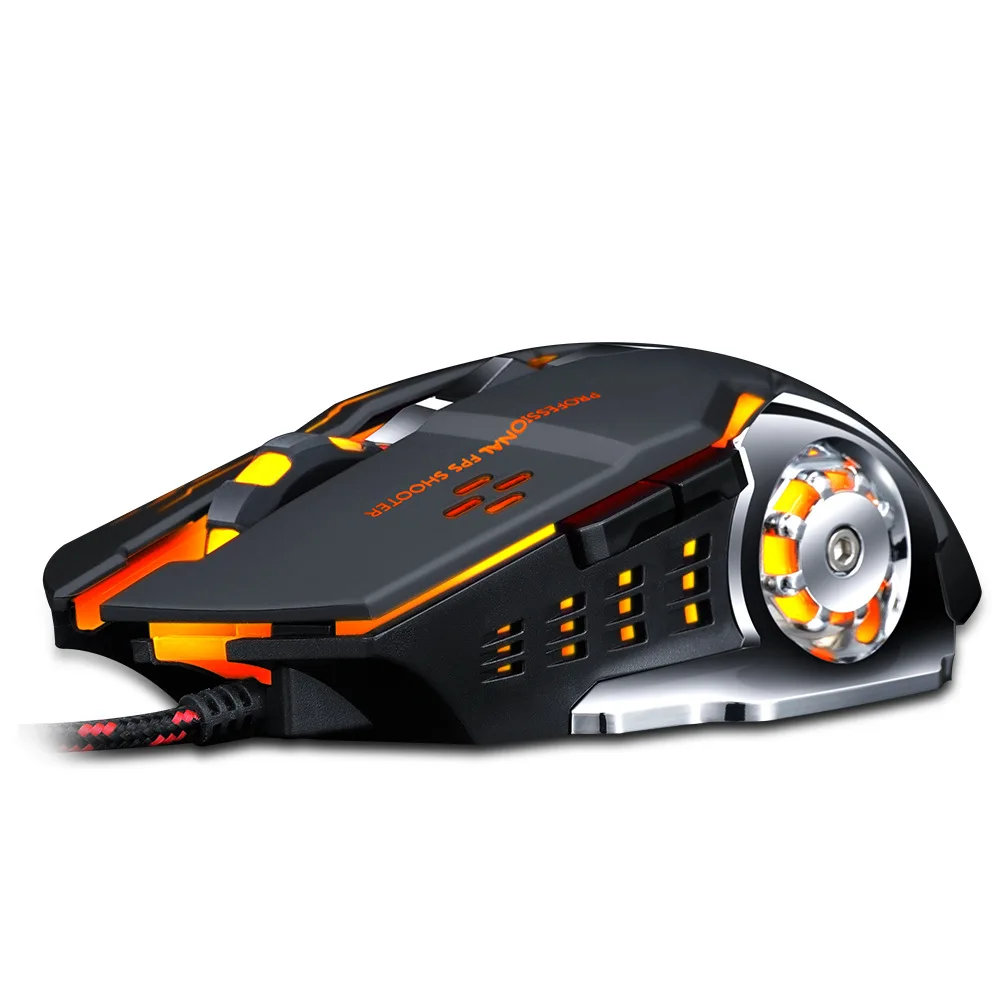 

Gaming Mouse 3200DPI Adjustable Wired Optical 6 Buttons LED Computer Mice USB Cable Silent Mouse for Laptop PC Games Mice
