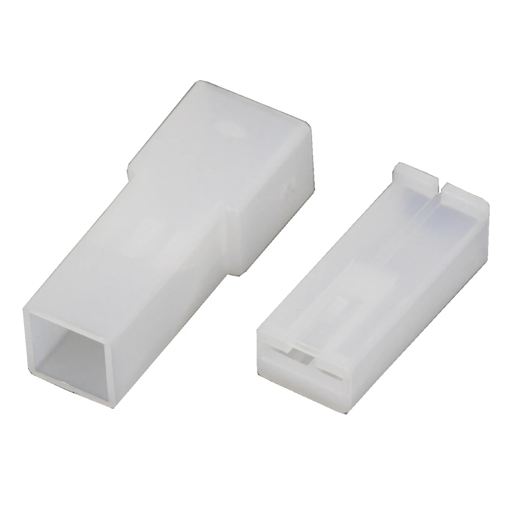 1 Pin 6.3 Series Car & Motorcycle Connector White Plastic Plug With Terminal DJ70121-6.3-11/21 1P Connector