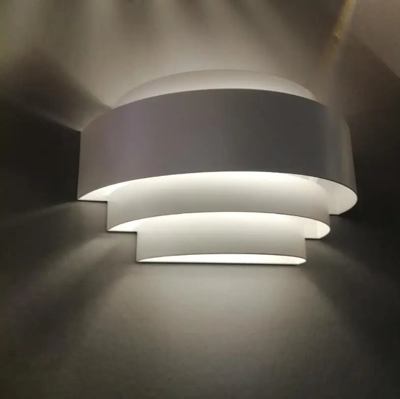 Imagem -04 - Breve Moda Moderna Casa Mobiliário Ofhead Led Branco Lâmpada de Parede Material Ferro E27 Base