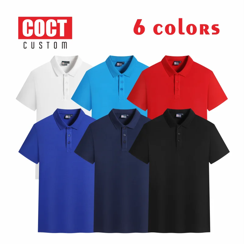 Summer Casual Men And COCT Women Cheap Polo Shirts Custom Logo Embroidery Printing Personalized Design 6 Colors Top