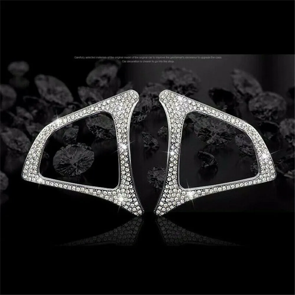 

Diamond Car Bling Steering Wheel Switch Button Cover Trim For Mercedes Benz W205 W213 A B C E GLK GLA CLA Class Interior Decor