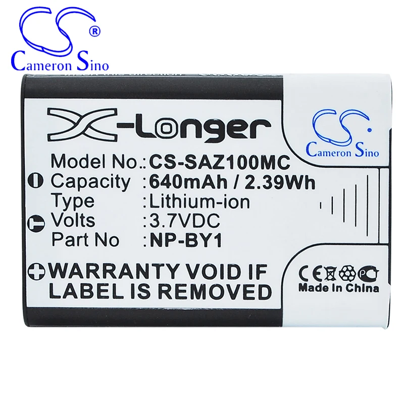 Batterie pour caméra d'action Sony Mini AZ1 HDR-AZ1VR/W HDR-AZ1/W HDR-AZ1VR, NP-BY1 V, pour appareil photo numérique Sony 3.70