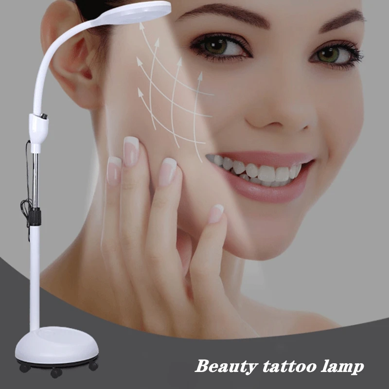 Professional Beauty Tattoo Light 8X Magnifier Shadowless Floor Lamp Adjustable LED Embroidery Operation Lighting Free shiping