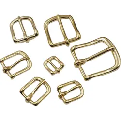 13-38mm Inner Width Solid Brass Pin Buckle Belt End Bar Heel For Bag Jeans Webbing Collar Strap Diy Leather Craft Accessories