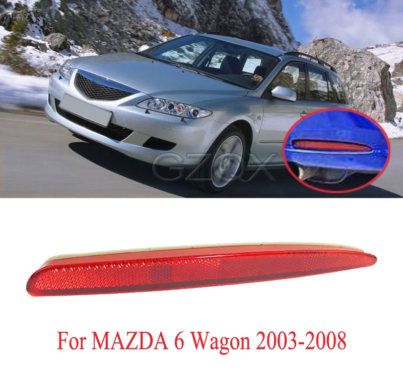 Kamshing Rear bumper Fog light For Mazda 6 Atenza Sedan / Wagon 2002 03 04 05 06 07 08-15 tail lamp Reflector light  Brake Light