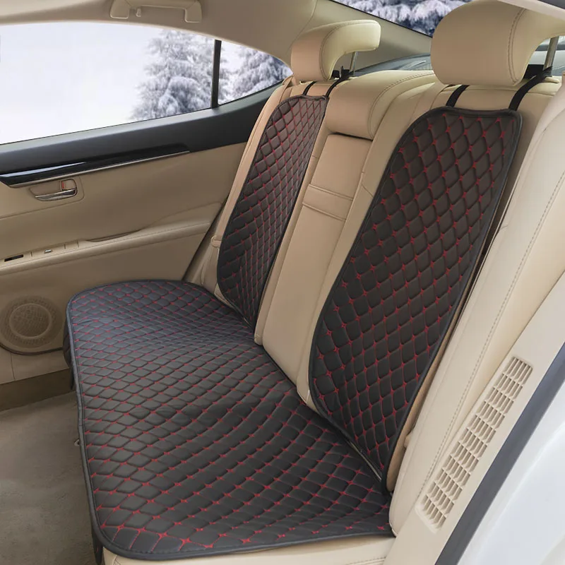 Seametal Autos itz bezug mit Rückenlehne Pad PU Leder Fahrzeugs itz schutz Anti-Rutsch-Stuhl matte Universal für Limousine Geländewagen