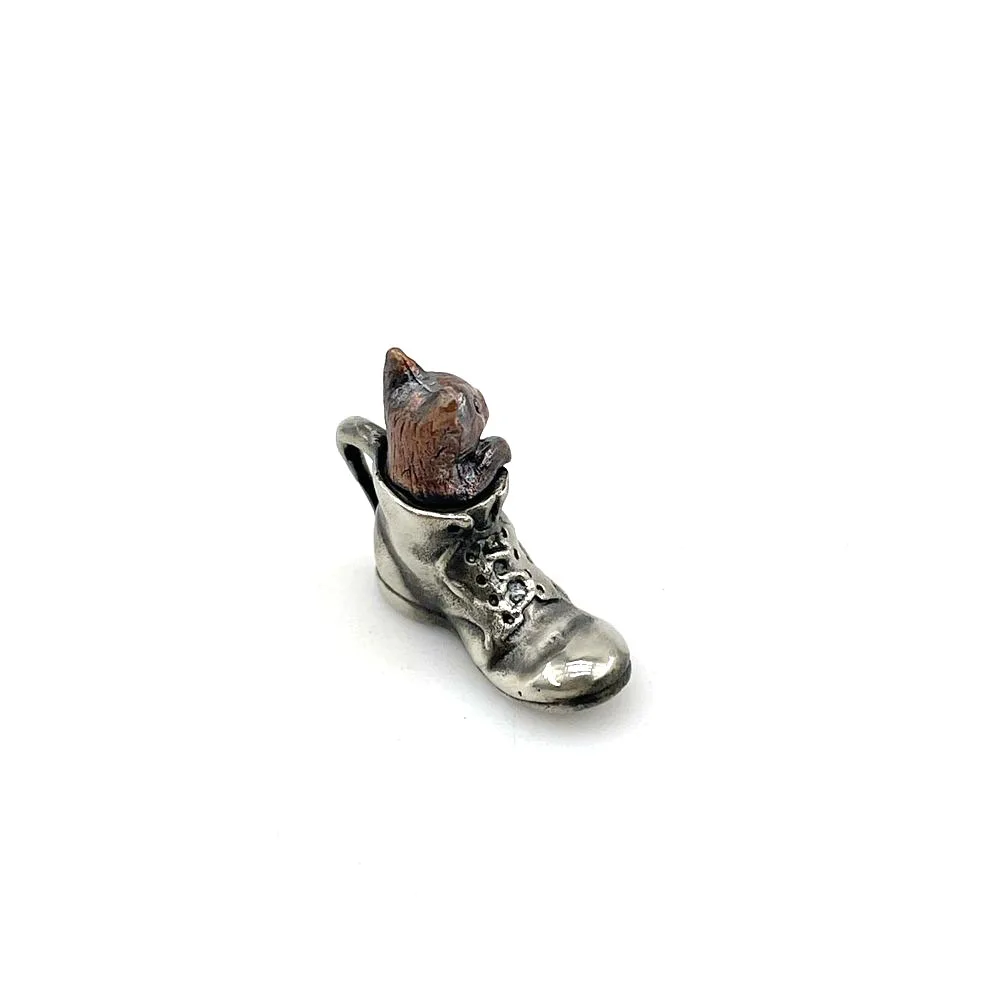 White Brass Boot Cat Knife Beads Flashlight Pearl Woven Paracord Exquisite DIY Tools EDC Jewelry Pendant Keychain Accessories