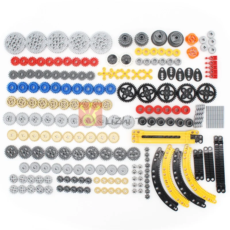 213PCS High-Tech MOC Mechanical Bulk Building Bricks Technology Blocks Compatible with Engine Gear Rack Driving Ring Accessory