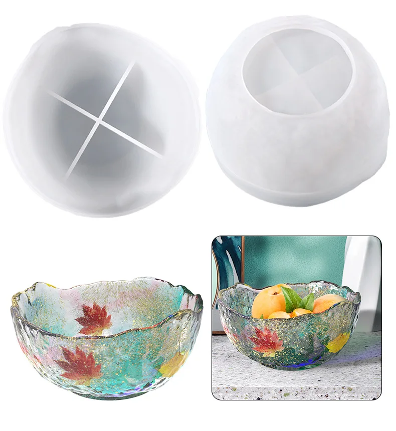 13.2 cm Irregular Bowl Silicone Mold for DIY Resin UV Crystal Epoxy Crafts Crystal Ashtray Home Decoration