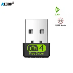 미니 USB 와이파이 어댑터 무료 드라이버 150Mbps 와이파이 어댑터 PC USB 이더넷 와이파이 동글 2.4G 네트워크 카드 Antena Wi Fi 수신기