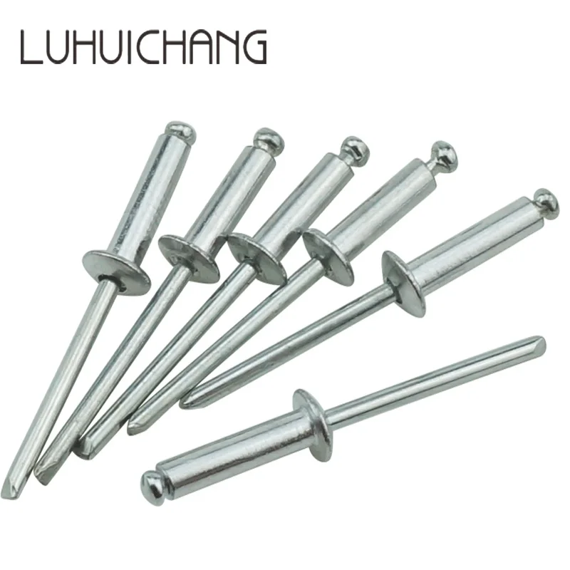 luhuichang M4 Aluminum mushroom Screw Pulling Rivets Break Mandrel Blind Nail Pop Rivet self-plugging rivet Furniture