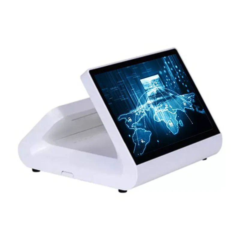 

Stable structure 12-inch capacitive touch screen POS Terminal with customer diaplay