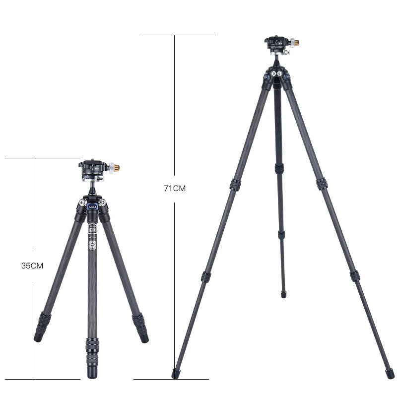 AOKA CMP163CL+BC16 Lightweight compact small carbon fiber tabletop mini tripod