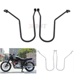 Motorcycle Saddlebag Support Bracket Side Mount Trunk Bag Holder For Triumph Bonneville T100 Thruxton Scrambler 900 2001-2015