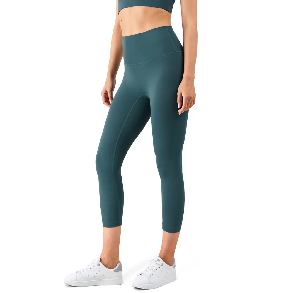 Womens Sports Yoga Pants Workout Running Capris Leggings Tummy Control High Waist Trousers