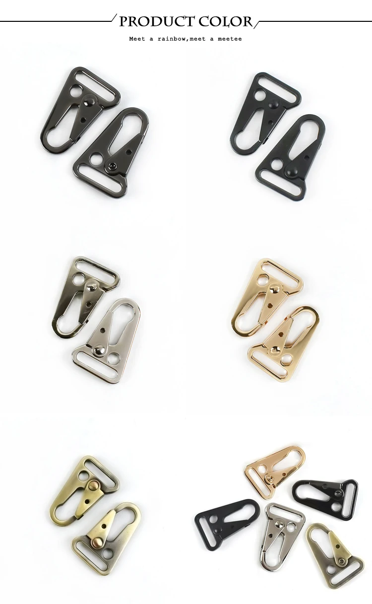 2/4/10Pcs 20/25/32/38mm Metal Strap Buckles Bag Trigger Snap Hook Webbing Chain Clasp Dog Collar Buckle DIY Hardware Accessories