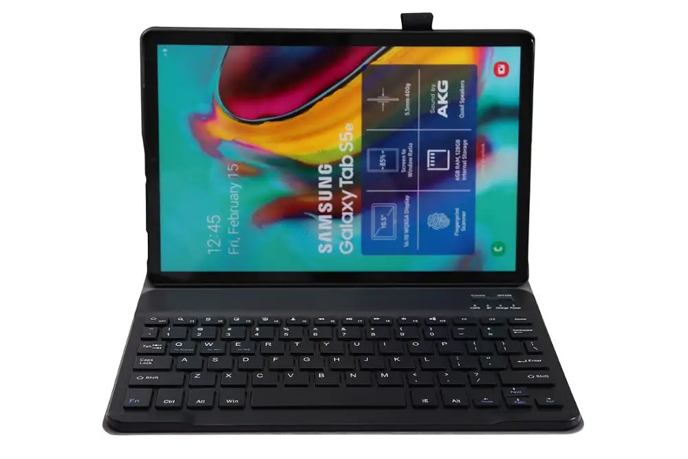 Casing Keyboard Bluetooth untuk Samsung Galaxy Tab S6 Lite 10.4 "P610 P615 Inci Sampul Keyboard Funda Casing Stand Ramping Ringan
