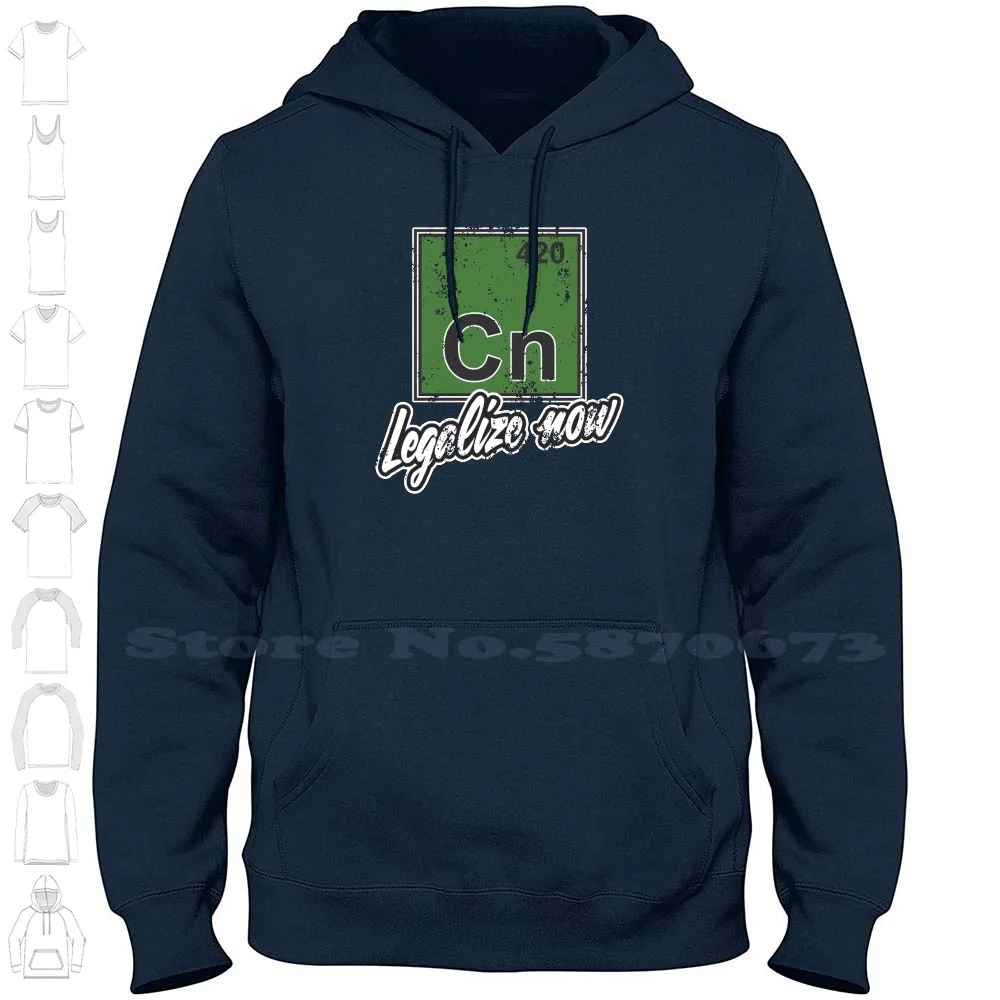 Gras Thc Periodensystem Smoke Weed Kiffen 100% Cotton Hoodie T-Shirt Legalize Hanfblatt Joint Kiffen Stoned Thc Ganja