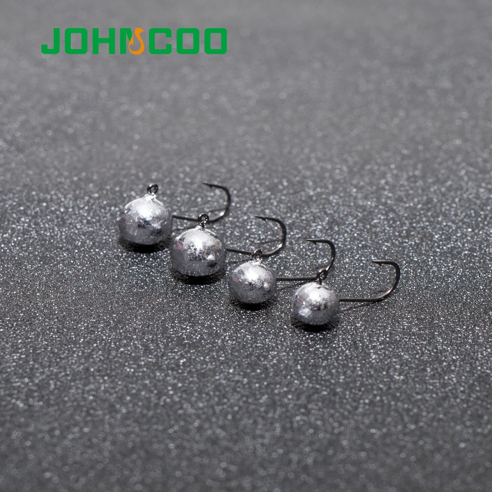 JOHNCOO 10pcs Jig Head Hook Rockfish Hook 1g 1.5g 2g 3g 5g Fishing Hook Soft Worm Jig Hook jig Head Hook