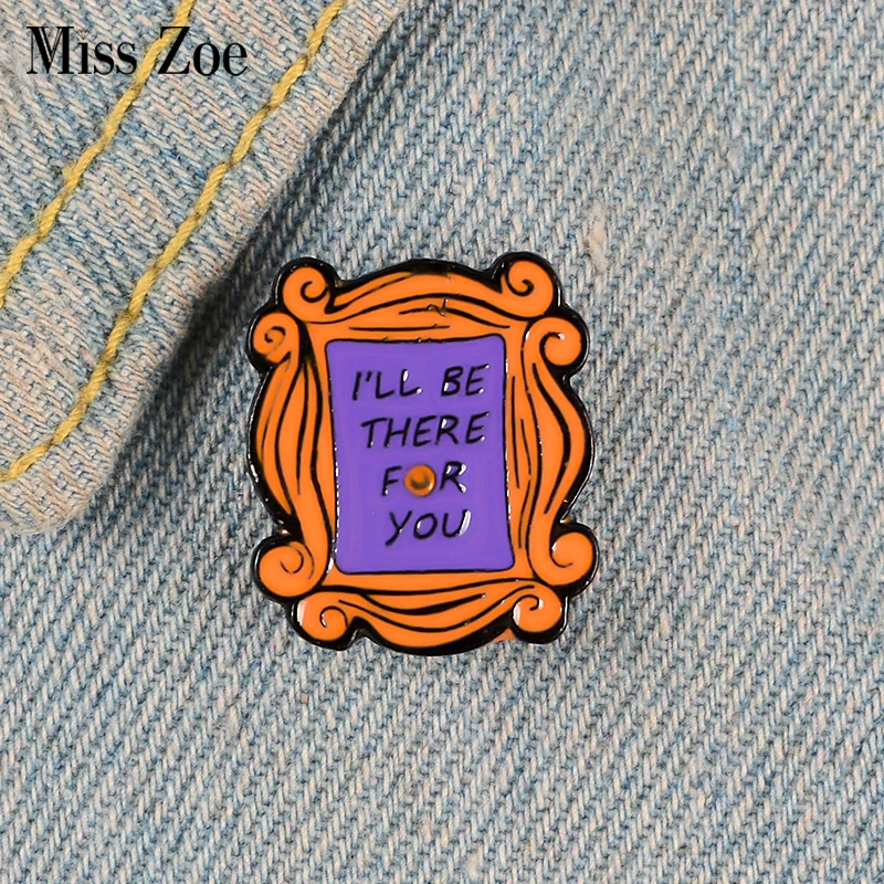 Friends Enamel Pin Custom Monica's Apartament Door Brooches for Shirt Lapel Bag Old-school Badge Fun Jewelry Friendship Gift