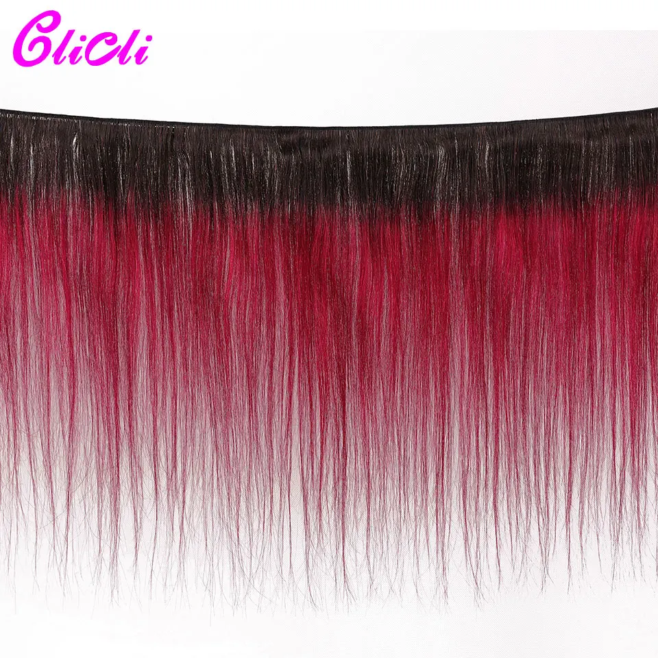 Burgundy 13x4 Ear to Ear Lace Frontal Closure Straight Brazilian Remy Human Hair Swiss Lace Pre Plucked With Baby Hair CliCli