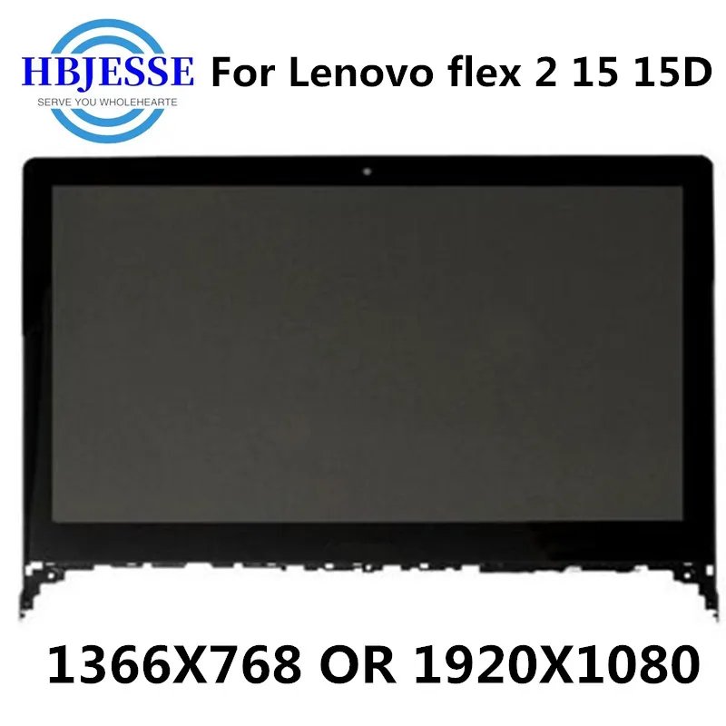 

15.6" Laptop Touch LCD Screen Panel Digitizer Assembly For Lenovo flex 2 15 15D Flex2 15 lcd Assembly Display 1920 x 1080