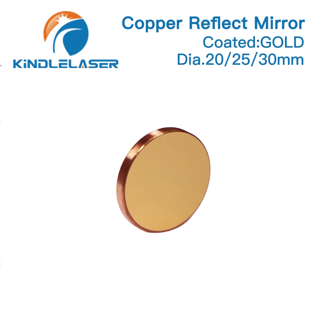 3Pcs KINDLELASER Copper Reflect Mirror Diameter 20 25 30mm Cu Laser Mirror For Co2 Laser Cutting and Engraving Machine