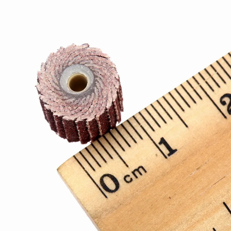 10 Buah 240-Grit 10X10X3Mm Pengamplasan Flap Disc Grinding Flap Wheels Brush Sand + Mandrel untuk Dremel Rotary Tool Dremel Accessories